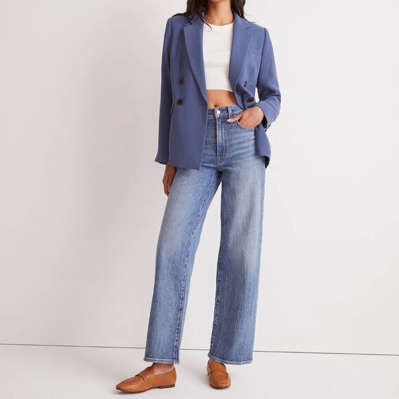 Madewell The Perfect Vintage Light Wash Blue Denim Wide-Leg Jean Women's 23 - Picture 2 of 9